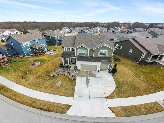 drone / aerial view featuring a residential view