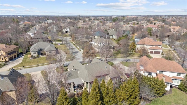 aerial view with a residential view