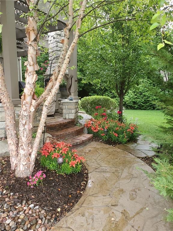 view of yard featuring a pergola