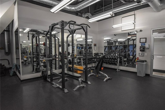 view of workout area