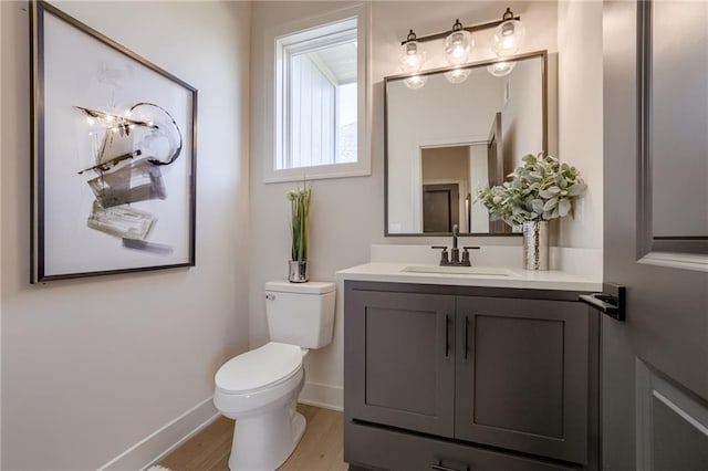 12455 N Arbor Way, Platte City, MO 64079 - half bathroom with vanity and wood finished floors