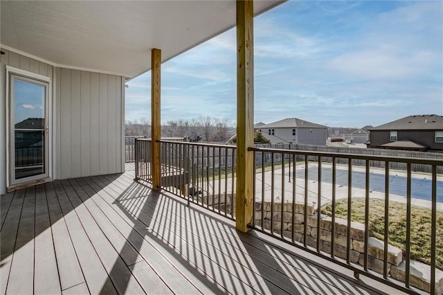 balcony featuring a residential view