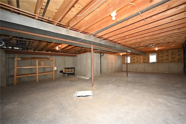 view of basement