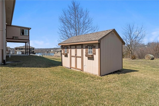 view of shed