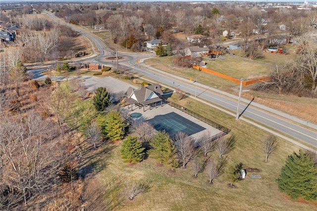 aerial view featuring a rural view