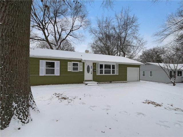 view of front of property with an attached garage