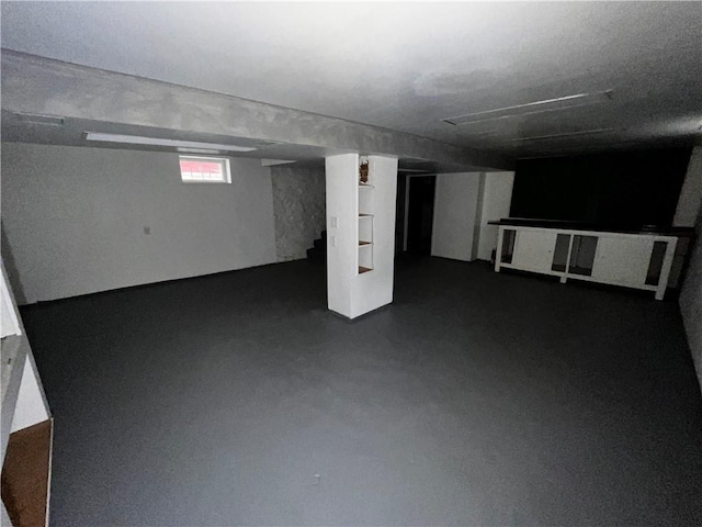 view of basement