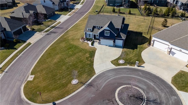 bird's eye view with a residential view