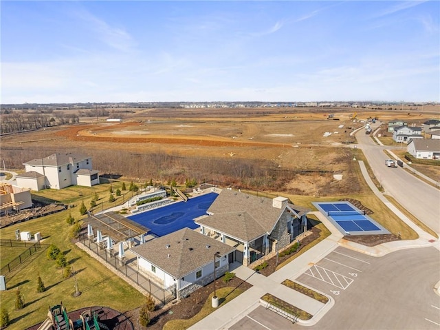 aerial view of residential area