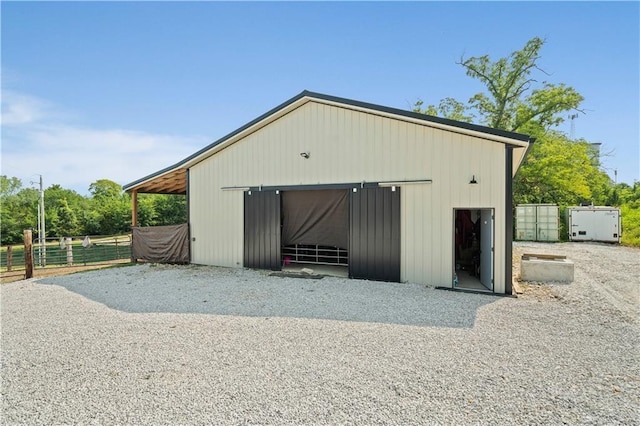 view of outdoor structure featuring an outbuilding and an exterior structure