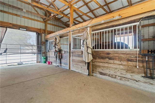 view of horse barn