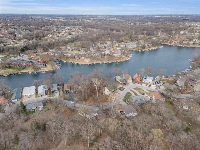 756 NW S Shore Dr, Lake Waukomis, MO 64151 - view of property location with a large body of water and nearby suburban area