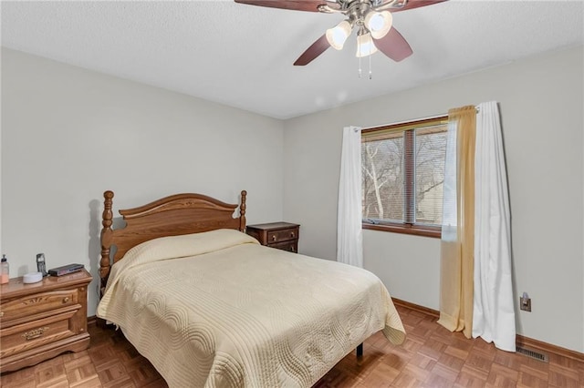 756 NW S Shore Dr, Lake Waukomis, MO 64151 - bedroom with baseboards and a ceiling fan