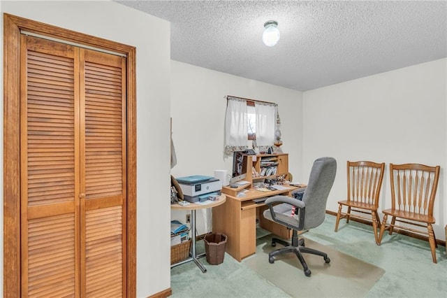 756 NW S Shore Dr, Lake Waukomis, MO 64151 - office with carpet floors and a textured ceiling