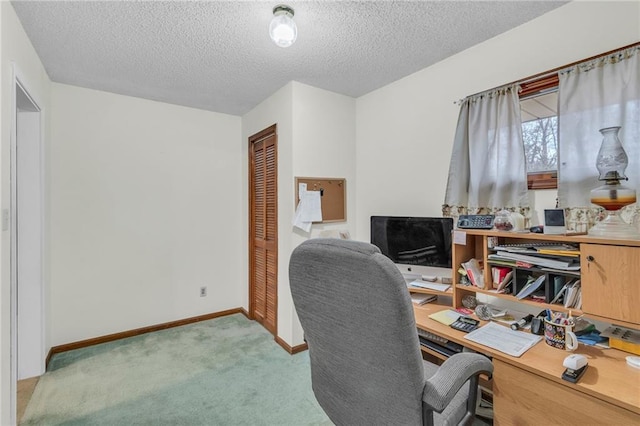 756 NW S Shore Dr, Lake Waukomis, MO 64151 - carpeted office space with a textured ceiling and baseboards