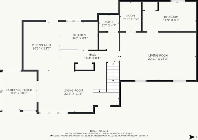 756 NW S Shore Dr, Lake Waukomis, MO 64151 - property floor plan