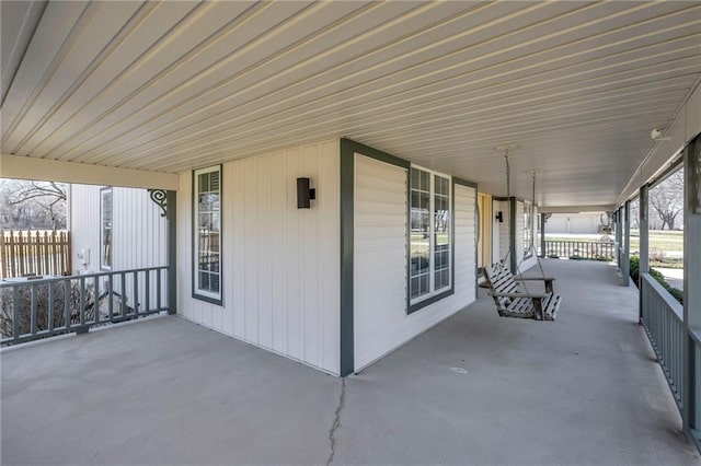 view of patio with a porch