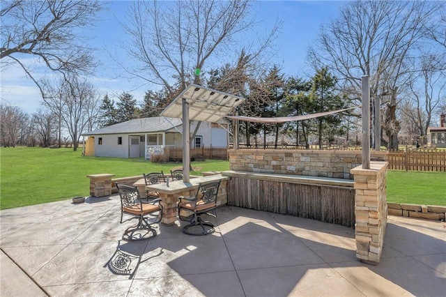 view of patio with fence