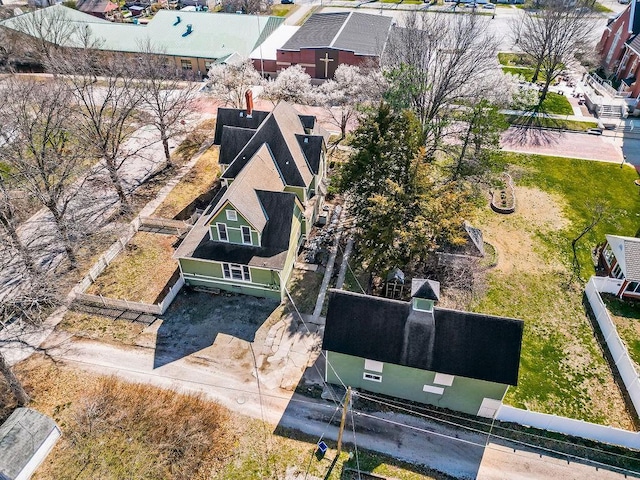 drone / aerial view with a residential view