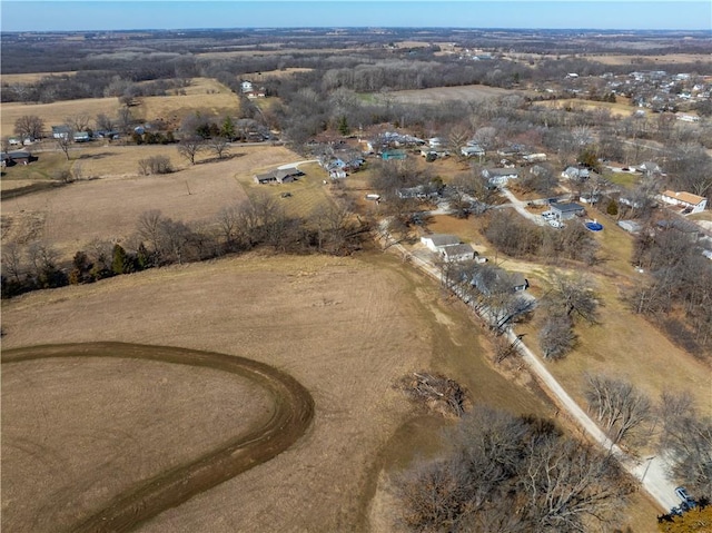 bird's eye view with a rural view