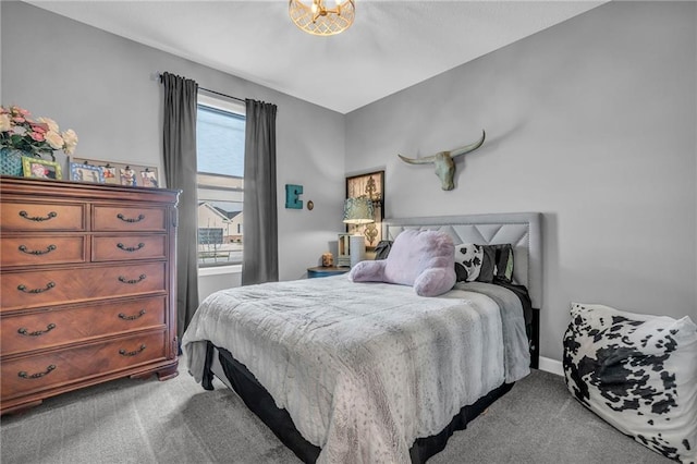 bedroom with carpet floors