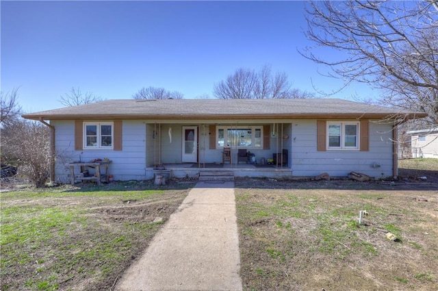 view of front of property with a porch