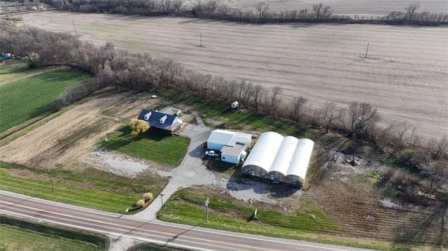 aerial view featuring a rural view