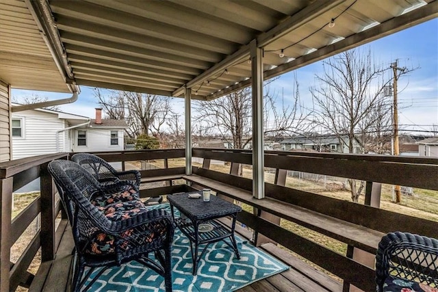 balcony with an outdoor hangout area