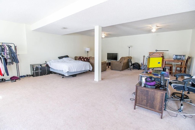 view of carpeted bedroom