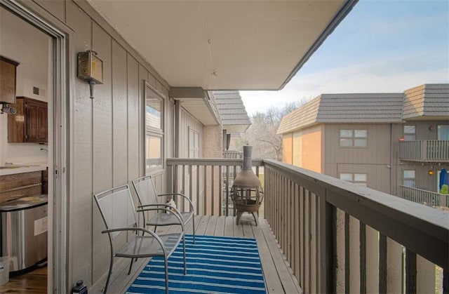 balcony with visible vents