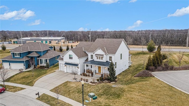 drone / aerial view featuring a residential view