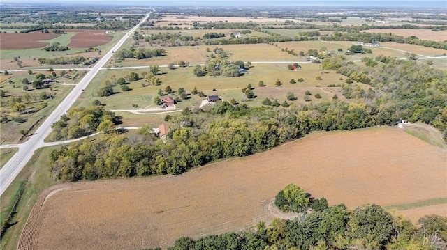 drone / aerial view featuring a rural view