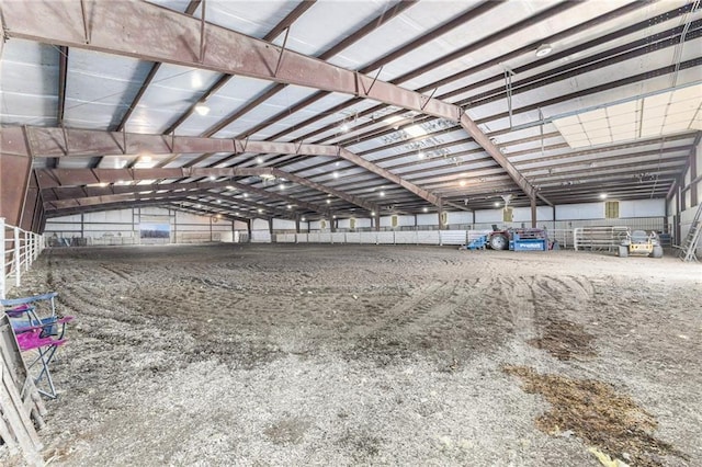 misc room with vaulted ceiling