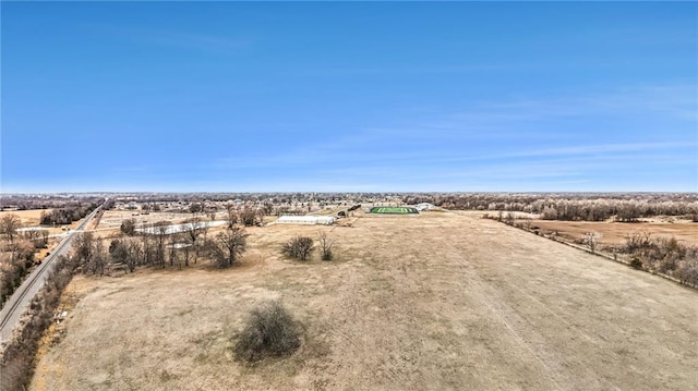 aerial view featuring a rural view