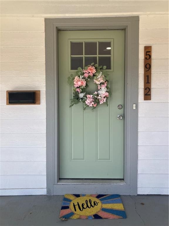 view of doorway to property