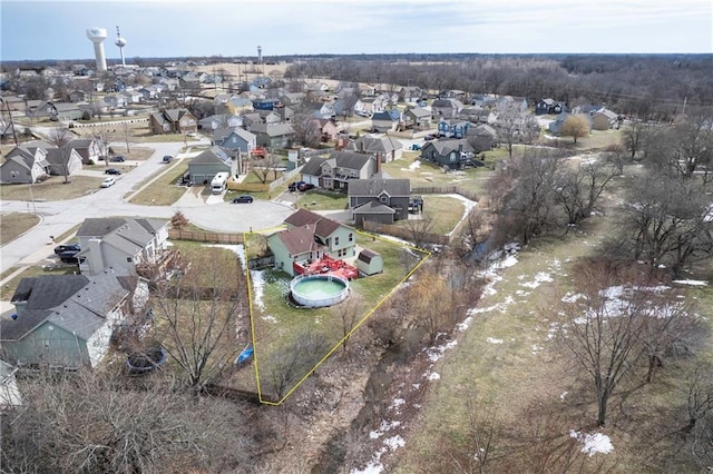 drone / aerial view featuring a residential view