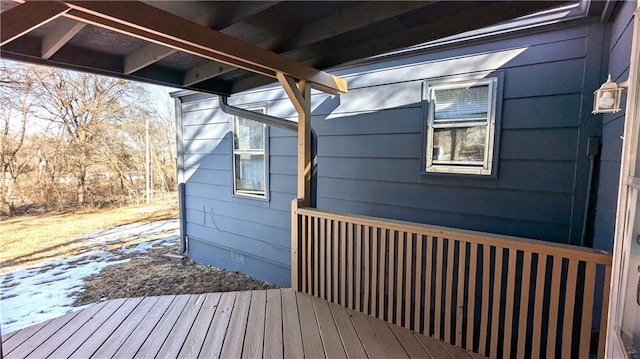 view of wooden terrace