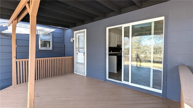 view of wooden deck