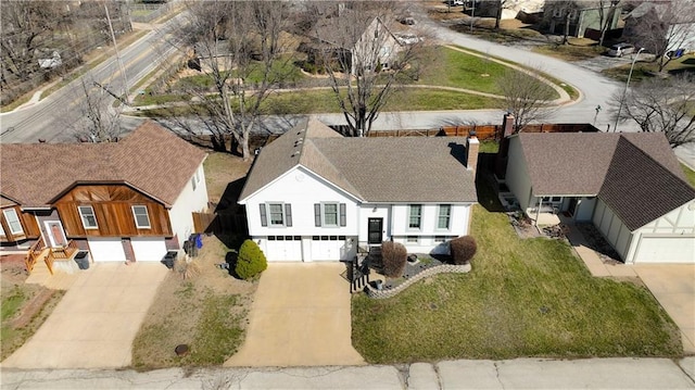 bird's eye view featuring a residential view