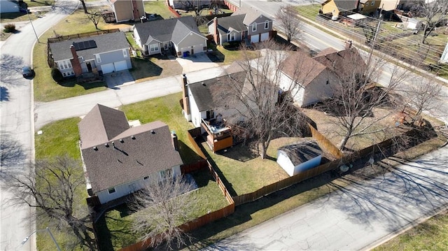 aerial view featuring a residential view