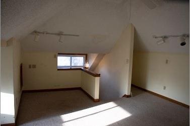 additional living space featuring carpet flooring and baseboards