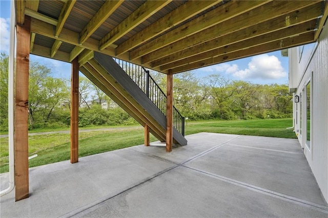 1506 NW 106th Ter, Kansas City, MO 64155 - view of patio with stairway