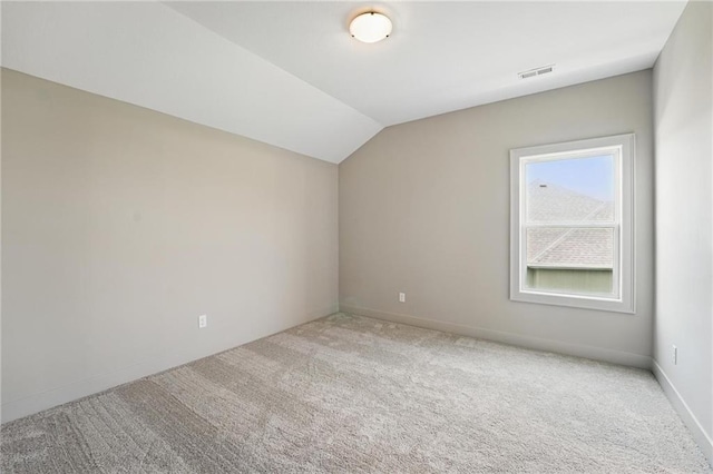 1506 NW 106th Ter, Kansas City, MO 64155 - bonus room with visible vents, carpet, baseboards, and vaulted ceiling