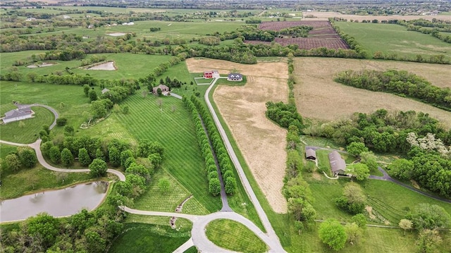 4810 NE 137th St, Smithville, MO 64089 - birds eye view of property with a water view and a rural view