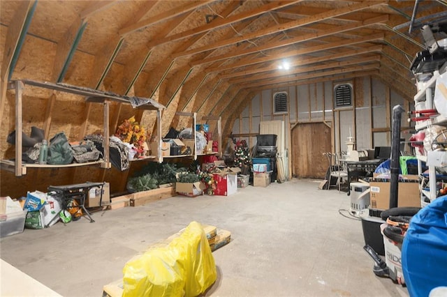 view of attic