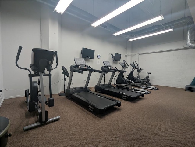 gym with baseboards