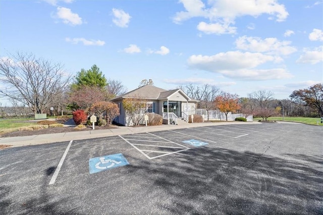 view of uncovered parking lot