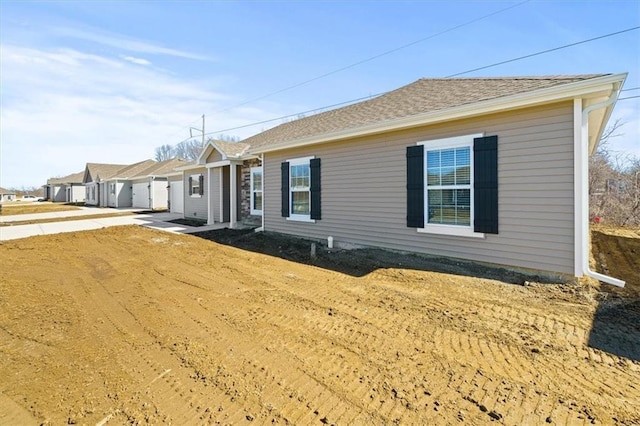 view of single story home