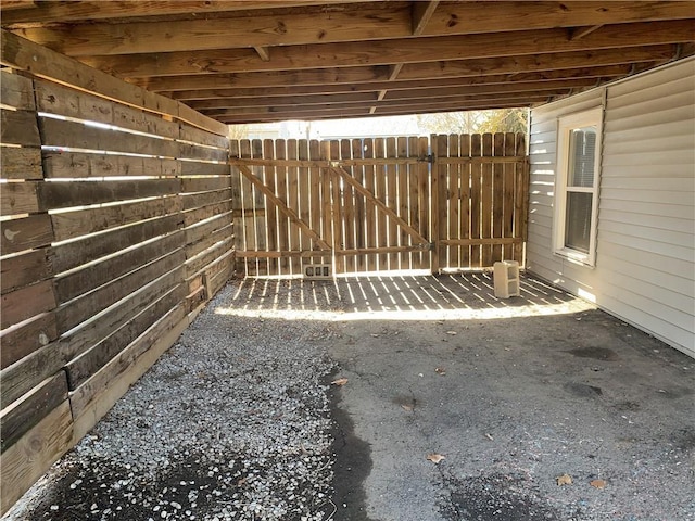 view of patio with fence