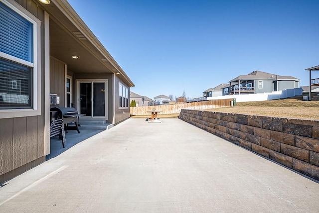 view of patio / terrace with fence